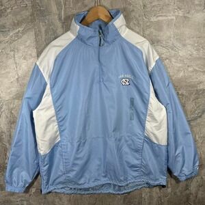 Pro Player UNC Tar Heels blue quarter zip windbreaker jacket Mens Size L
